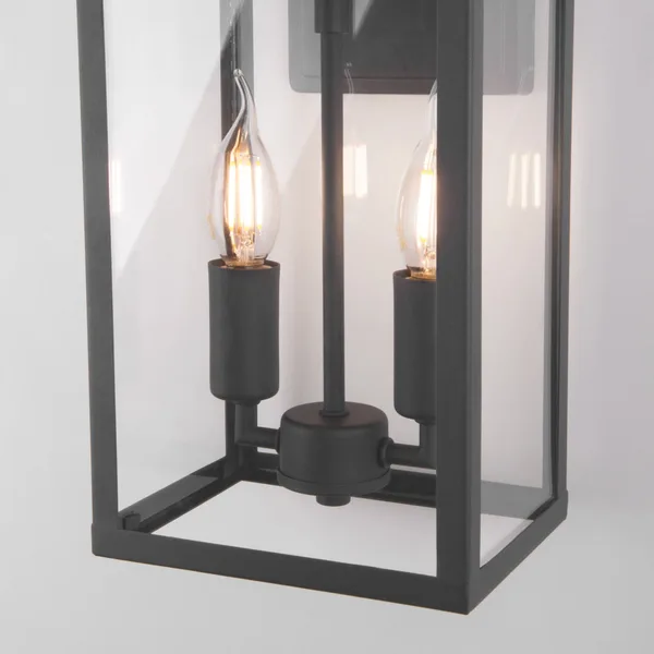 Уличный настенный светильник 2*E14 темно-серый IP43 Candle (a058478) Elektrostandard — фото 3