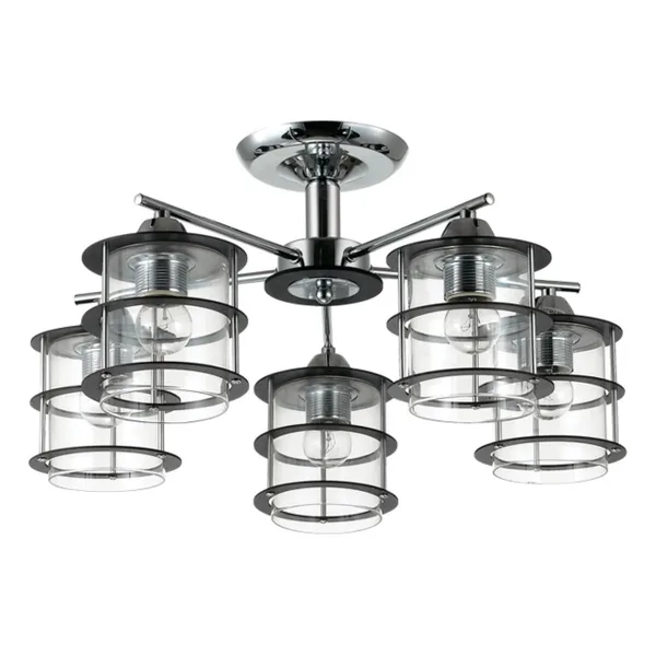 Люстра потолочная E27 5*60W 220V ROTONDUM хром LUMION