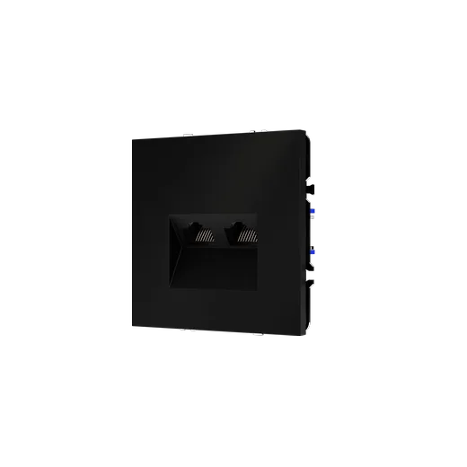 Розетка компьютерная встраиваемая Voltum S70 двойная RJ45+RJ45 КАТ.6, (черный матовый) — фото 17