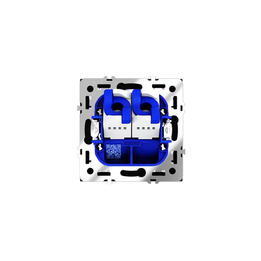 Розетка компьютерная встраиваемая Voltum S70 двойная RJ45+RJ45 КАТ.6, (черный матовый) — фото 6