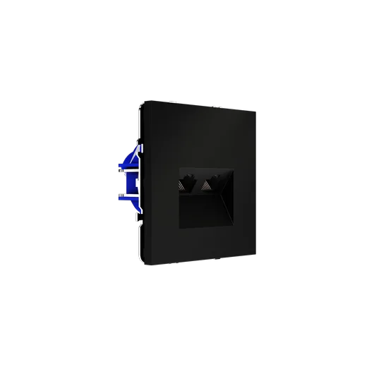 Розетка компьютерная встраиваемая Voltum S70 двойная RJ45+RJ45 КАТ.6, (черный матовый) — фото 20