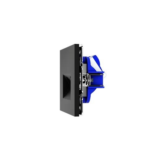 Розетка компьютерная встраиваемая Voltum S70 двойная RJ45+RJ45 КАТ.6, (черный матовый) — фото 14