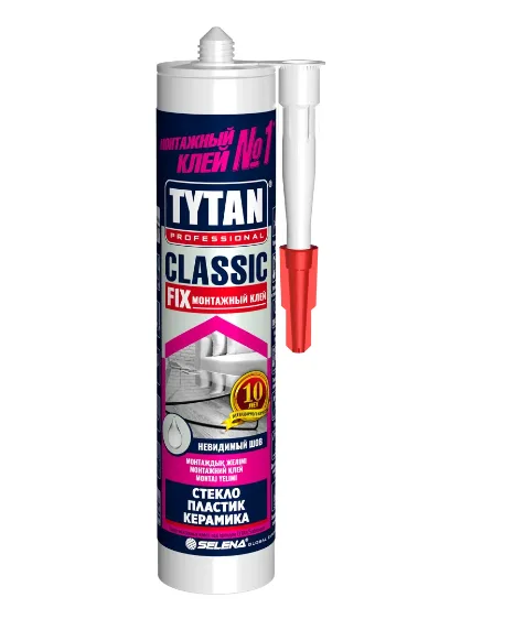 Клей монтажный Classic Fix 280 мл прозрачный Tytan