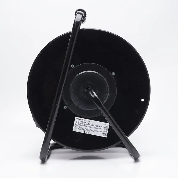 Удлинитель на металлической катушке Stekker PRF01-41-30, 30м, 4 гнезда с/з, 3*2,5, черный, серия Professional (УХз-16) — фото 4