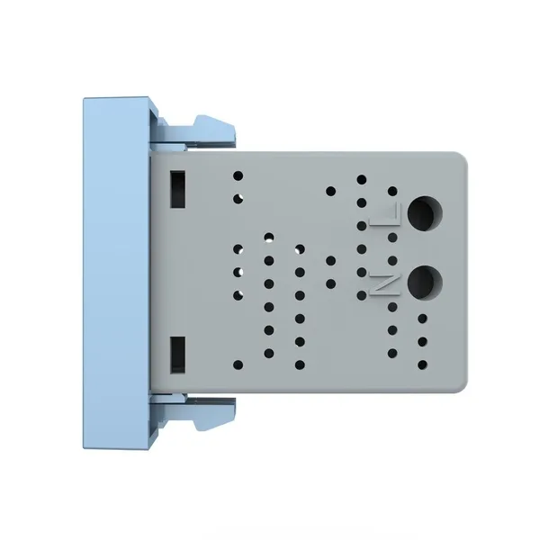 Розетка USB с блоком питания 2.1А 5В, цвет синий (механизм) Livolo — фото 3