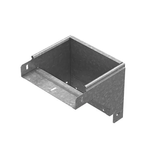 Поворот вертикальный вниз к лотку 200х80, толщ. 1,0 мм, Сендзимир цинк Ostec — фото 2