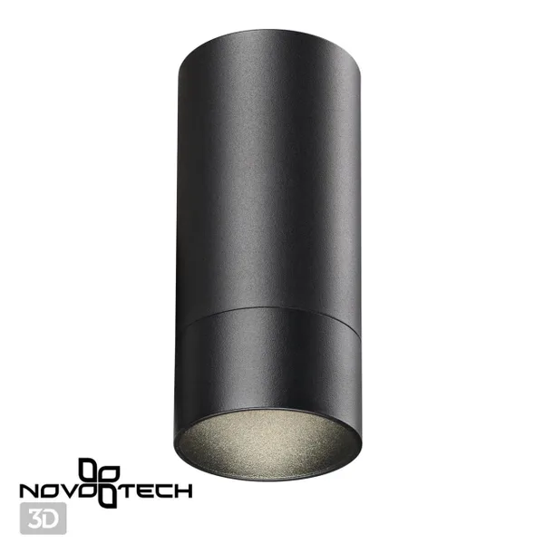 Св-к накл.IP20 GU10 9W 220V SLIM черный NOVOTECH — фото 2