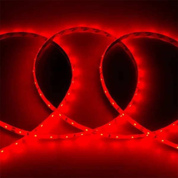Лента св/д 12V 4.8W/m 60led/m IP65 красный 5м General