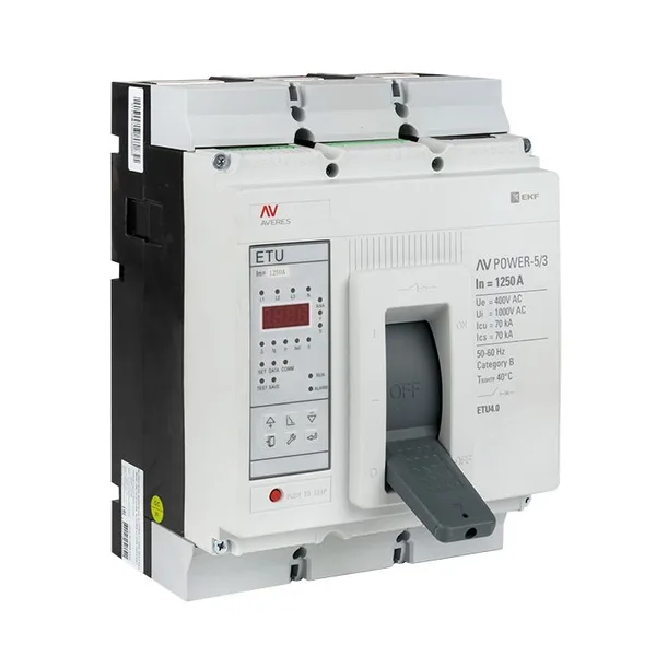 Выключатель автоматический AV POWER-5/3 1250А 70кА ETU4,0 AVERES EKF