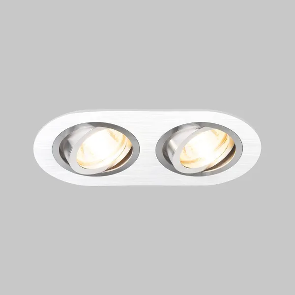 Алюминиевый точечный светильник 2*G5.3 белый IP20 (a036416) Elektrostandard