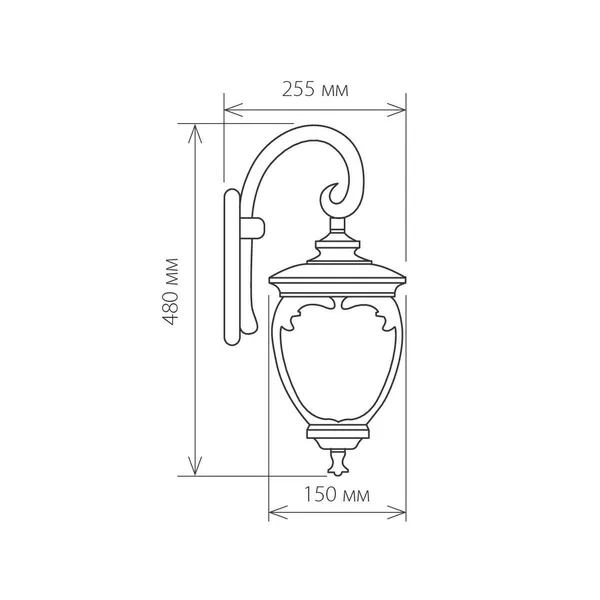 Уличный настенный светильник 1*E27 черное золото IP44 Andromeda D (a027996) Elektrostandard — фото 2