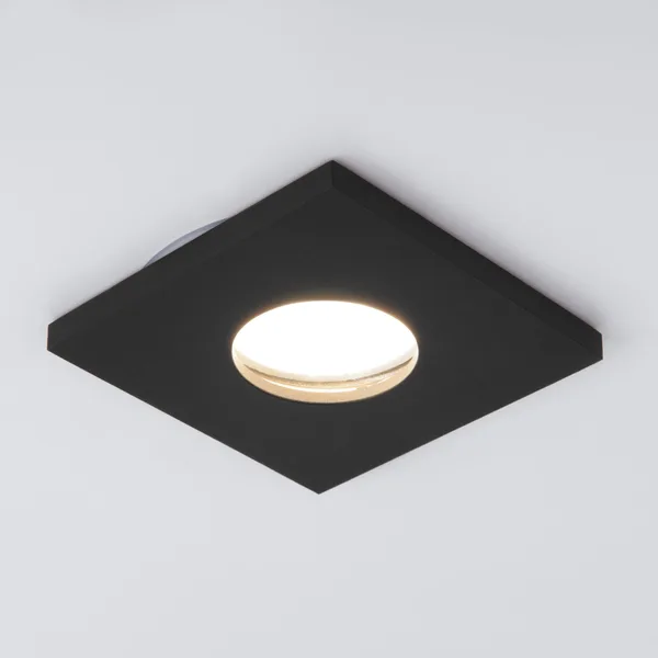 Влагозащищенный точечный светильник GU10 черный матовый IP44 (a053362) Elektrostandard