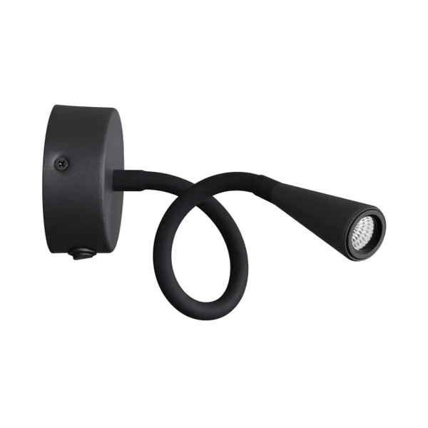 Настен.св-к выкл на базе IP20 LED 3W 263Лм 3000K ODDS черн/металл ODEON LIGHT