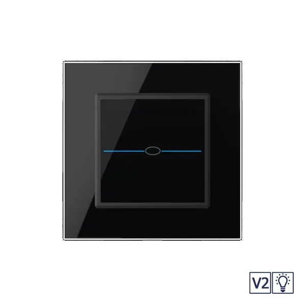 Сенсорный диммер Quadro версия 2, 1 клавиша 1 пост Черный Livolo — фото 2