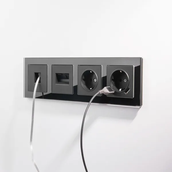 Телефонная розетка RJ-11 (черный матовый) СУ IP20 Werkel — фото 3