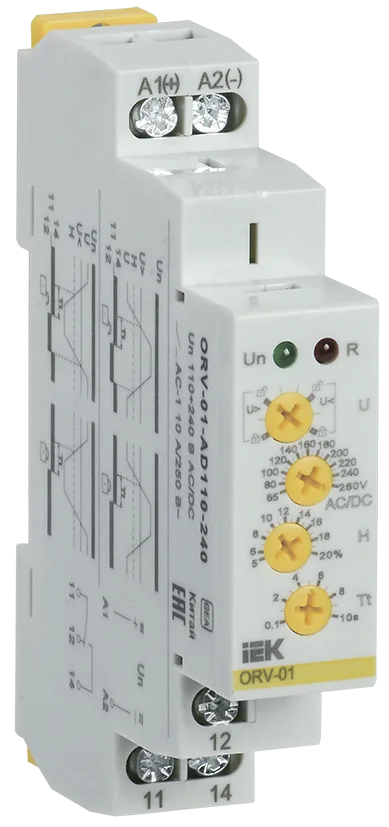 Реле контроля напряжения ORV 1 фаза 110-240В AC/DC IEK