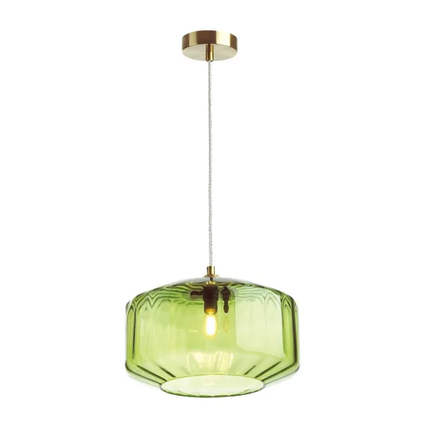 Подвес E27 60W BINGA зеленый/бронзовый ODEON LIGHT — фото 6