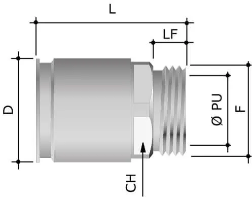 Муфта труба-коробка д.16мм, IP66/IP67, М16х1,5, нержавеющая сталь AISI 316L DKC — фото 2