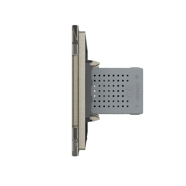 Розетка с двумя USB type-A, блоком питания 5В 2.1А 1 пост, цвет шампань Livolo — фото 3
