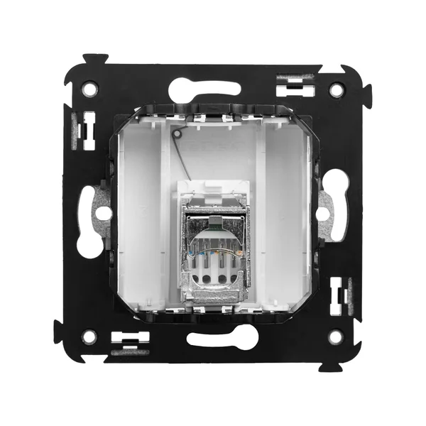 Компьютерная розетка RJ-45 в стену, кат.6 одинарная экранированная, "Avanti", "Белое облако" DKC — фото 3