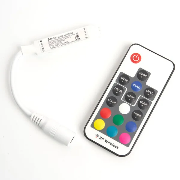 Контроллер RGB mini для светодиодной ленты с П/У,12-24V, LD66 Feron