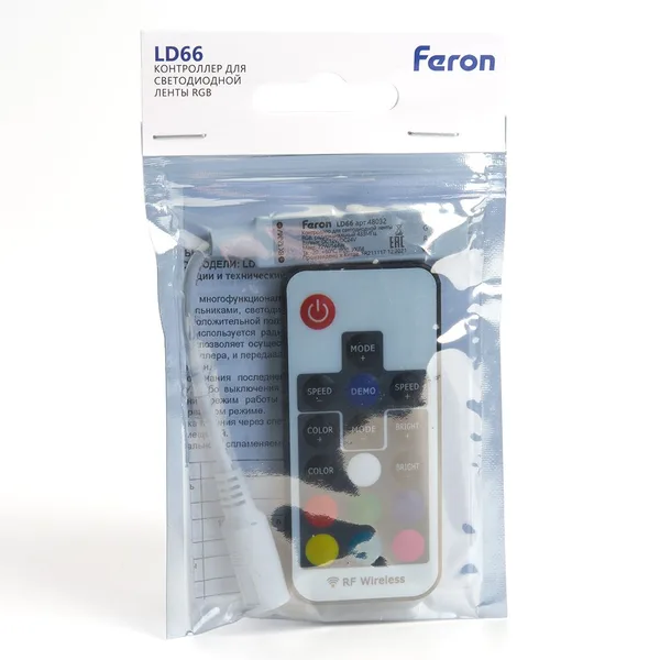 Контроллер RGB mini для светодиодной ленты с П/У,12-24V, LD66 Feron — фото 6