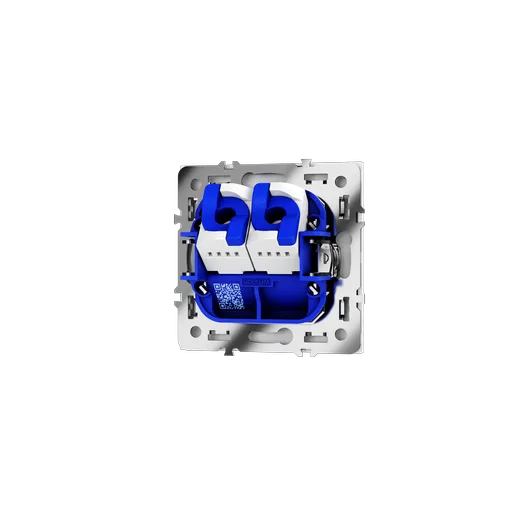 Розетка компьютерная встраиваемая Voltum S70 двойная RJ45+RJ45 КАТ.6, (белый матовый) — фото 5