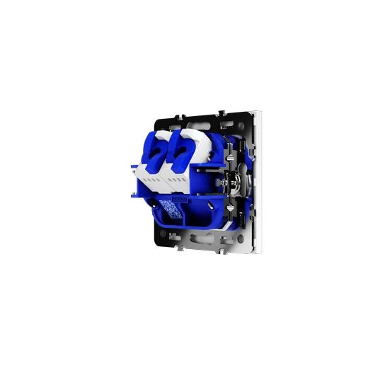 Розетка компьютерная встраиваемая Voltum S70 двойная RJ45+RJ45 КАТ.6, (белый матовый) — фото 3