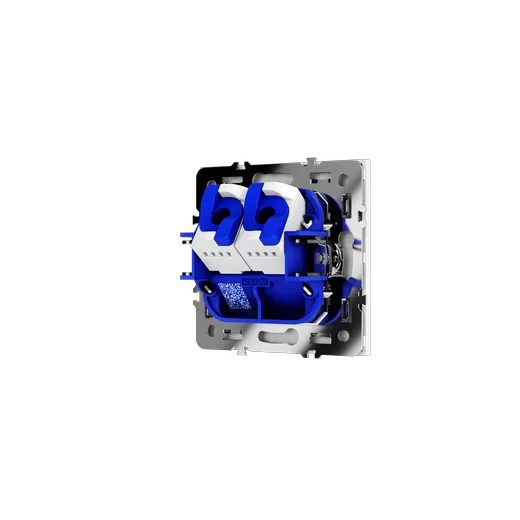 Розетка компьютерная встраиваемая Voltum S70 двойная RJ45+RJ45 КАТ.6, (белый матовый) — фото 4
