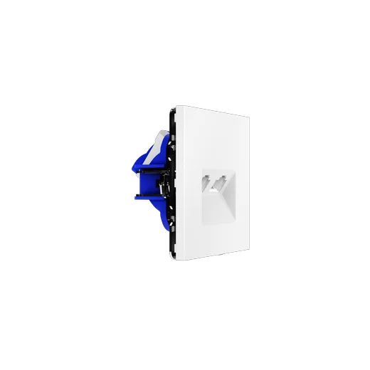 Розетка компьютерная встраиваемая Voltum S70 двойная RJ45+RJ45 КАТ.6, (белый матовый) — фото 21