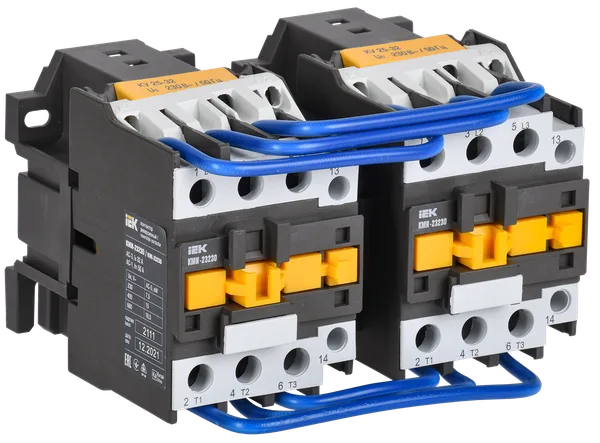 Контактор КМИ-23230 реверс 32А 230В/АС3 2НО IEK