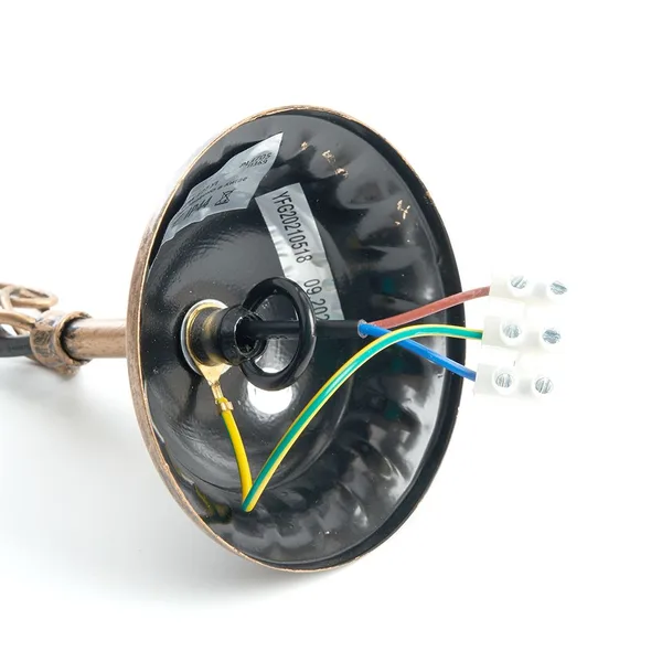 Светильник садово-парковый Feron PL3705 круглый на цепочке 60W 230V E27, черное золото — фото 6