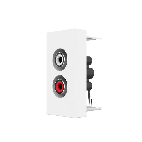 Розетка мультимедийная AUDIO RCA белая (механизм) Livolo — фото 2