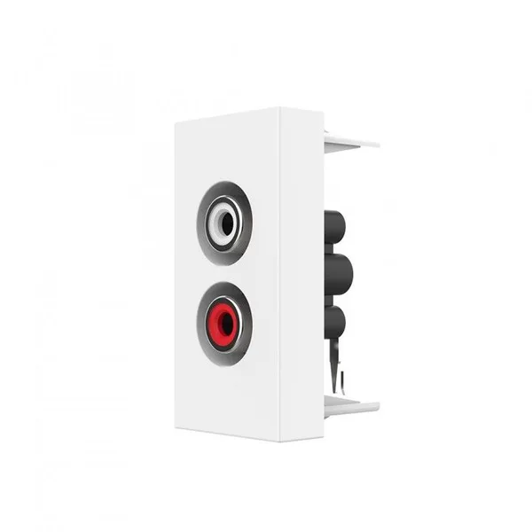 Розетка мультимедийная AUDIO RCA белая (механизм) Livolo