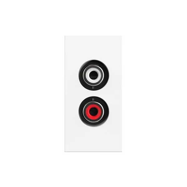 Розетка мультимедийная AUDIO RCA белая (механизм) Livolo — фото 3