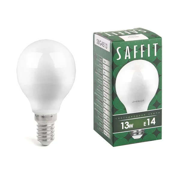 Лампа светодиодная SAFFIT SBG4513 Шарик E14 13W 6400K Feron
