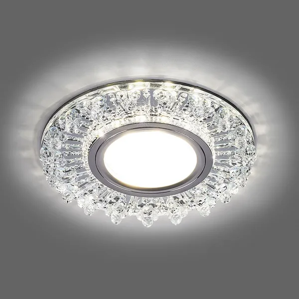 Светильник встраиваемый с LED подсветкой Feron CD944 потолочный MR16 G5.3 прозрачный, хром — фото 2