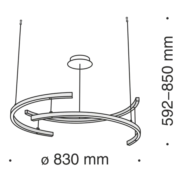 Подвесной светильник 52Вт 3000K Белый IP20 Line MOD054PL-L52W3K Technical Maytoni — фото 3