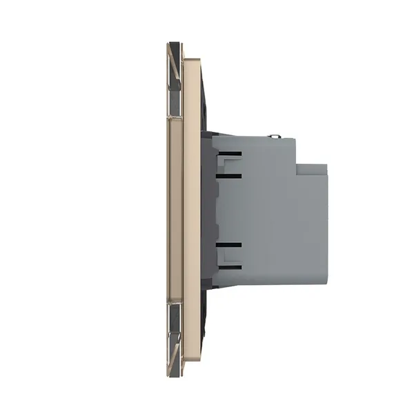 Розетка USB type C с блоком питания 45W Livolo1 пост Золотая VL-C7VUC-2AP — фото 3