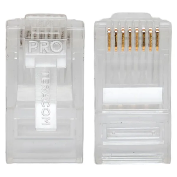 Коннектор RJ-45 TERACOM PRO неэкранированный 8P8C 30мкд Cat,6 универсальный (упак,20шт) EKF — фото 3
