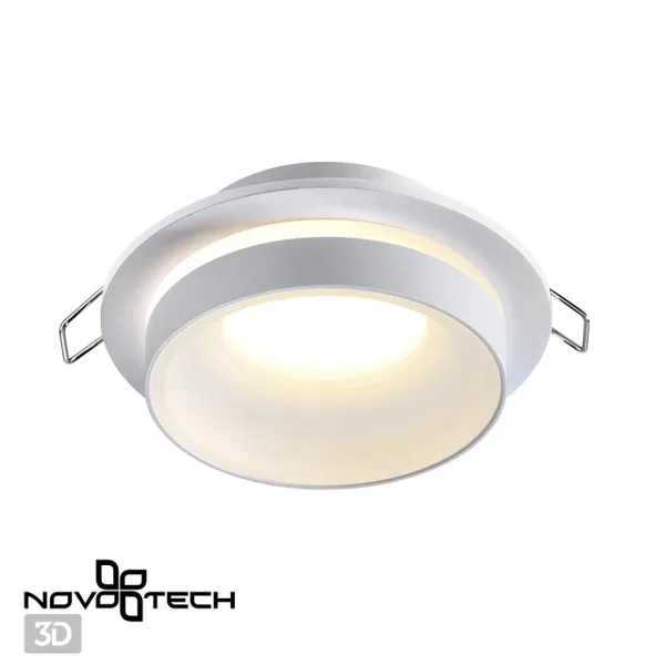Св-к встр.влагозащ.IP44 GU10 9W 220V WATER белый NOVOTECH — фото 3