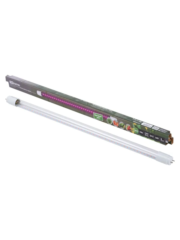 Лампа светодиодная T8-9 Вт-230 В-G13 "ФИТО" 600 мм TDM — фото 6