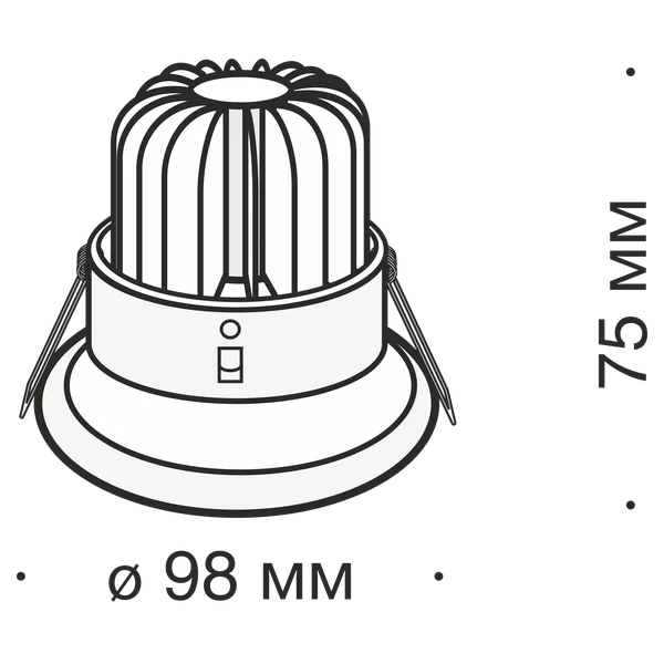 Встраиваемый светильник 12Вт 3000K Черный IP20 Yin DL031-2-L12B Technical Maytoni — фото 3