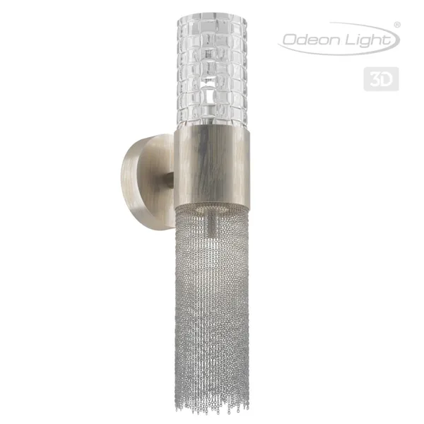 Бра G9 2*5W 220V PERLA серебристый/стекло/металл.цепочки ODEON LIGHT — фото 4