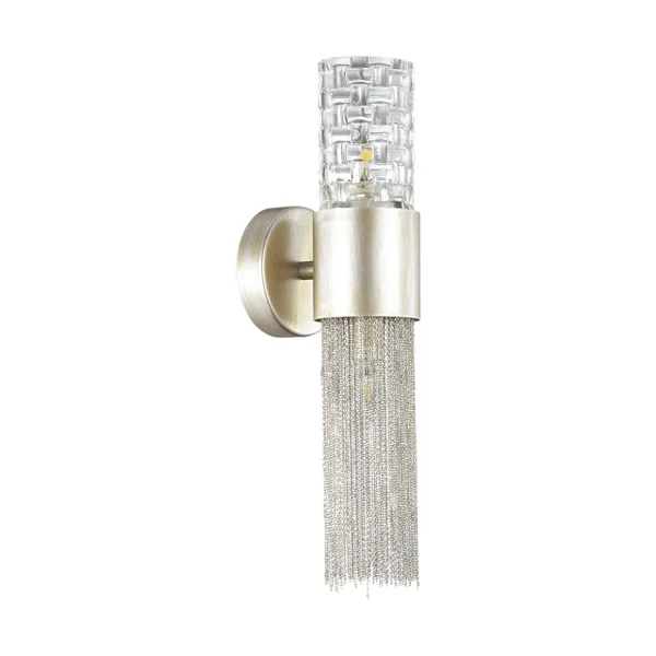 Бра G9 2*5W 220V PERLA серебристый/стекло/металл.цепочки ODEON LIGHT