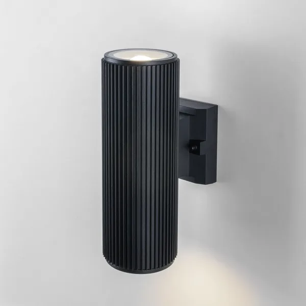 Уличный настенный светильник 2*E27 черный IP54 Strict (a033490) Elektrostandard