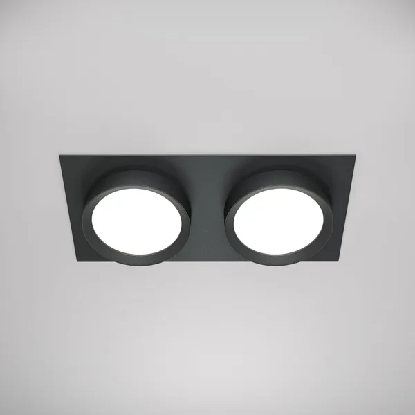 Встраиваемый светильник 2*GX53 15Вт Черный IP20 Downlight DL086-02-GX53-SQ-B Technical Maytoni — фото 3