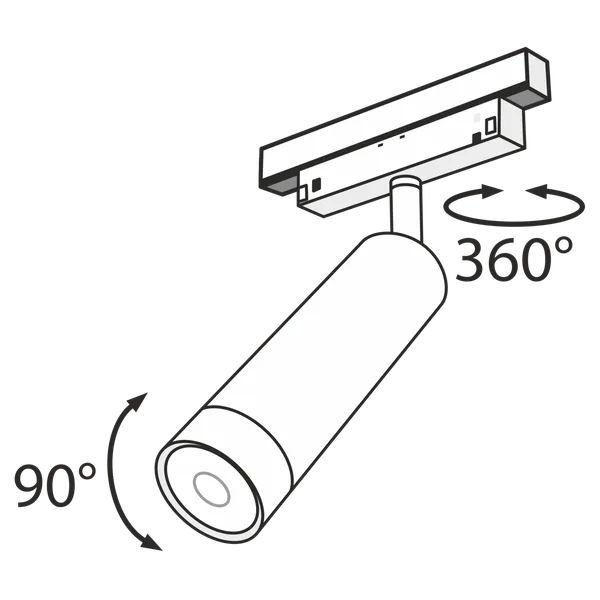 Светильник трековый 7Вт 3000K Черный IP20 Focus LED TR019-2-7W3K-B Technical Maytoni — фото 4
