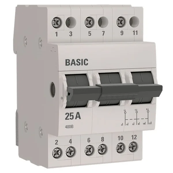 Трехпозиционный переключатель 3П 25А Basic EKF