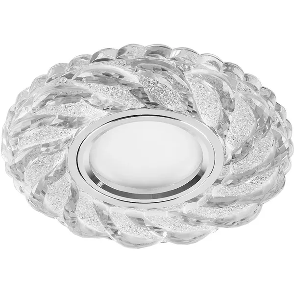 СНЯТ Светильник встраиваемый с белой LED подсветкой Feron CD935 потолочный MR16 G5.3 прозрачный — фото 2